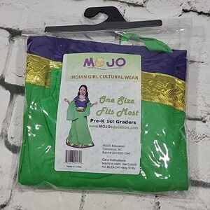 Mojo Play Costume Indian Girl Cultural Wear Education Pretend Dress-Up PreK-1st